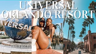 TRAVEL VLOG: We Took A Getaway Trip to Universal Orlando Resort! | Visiting All 3 Theme Parks 🎢🎡😍