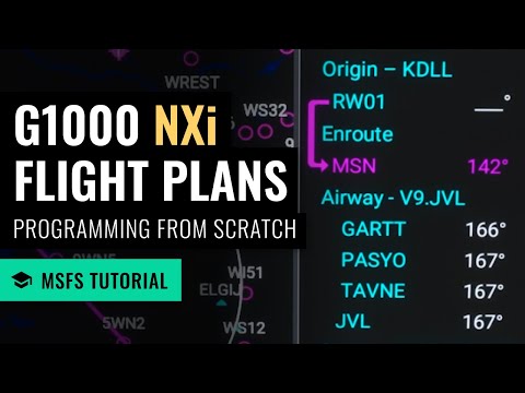 MSFS: G1000 NXi - Programming Flight Plans from Scratch - Microsoft Flight Simulator