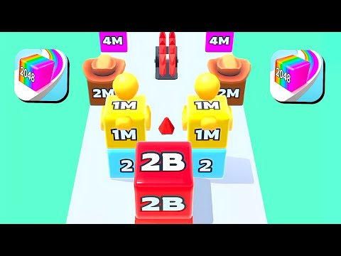 Jelly Run 2048 Vs Jelly Merge 3D : ASMR GAMEPLAY ( Max Level )