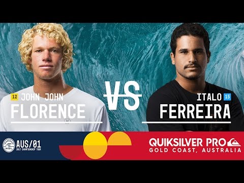 John John Florence vs. Italo Ferreira - Quiksilver Pro Gold Coast 2017 Quarterfinals, Heat 2