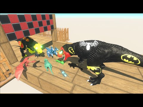 ESCAPE FROM BATMAN VENOM T-REX - Animal Revolt Battle Simulator