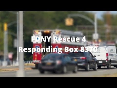 **REAL Q** FDNY Rescue 4 Responding with to Box 8370 for a water rescue