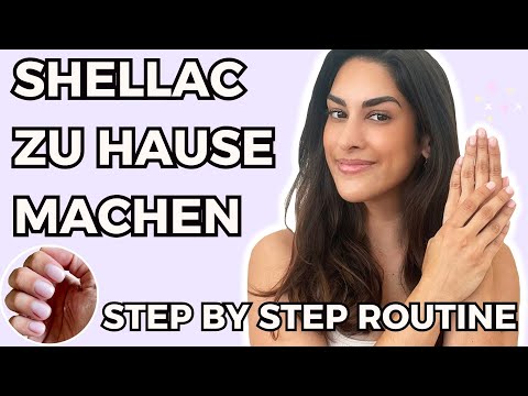 SHELLAC ZUHAUSE SELBER MACHEN💅🏽 Schritt für Schritt Anleitung / AUFTRAGEN & ENTFERNEN! | Angela Mel