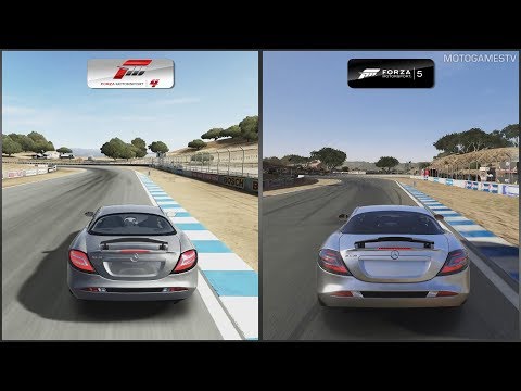 Forza Motorsport 4 vs Forza Motorsport 5 - Mercedes-Benz SLR at Mazda Raceway Laguna Seca
