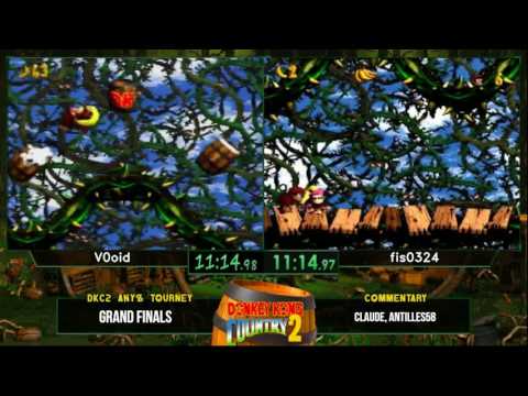 V0oid (L) vs fis0324 (W) - Donkey Kong Country 2 Any% Tournament 2016 - Grand Finals
