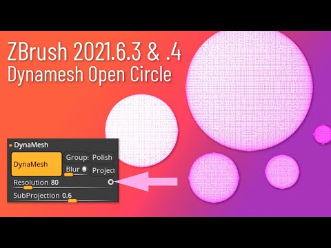 081 ZBrush 2021.6.3 & .4 - New DYNAMESH Option, more resolution for smaller objects!!