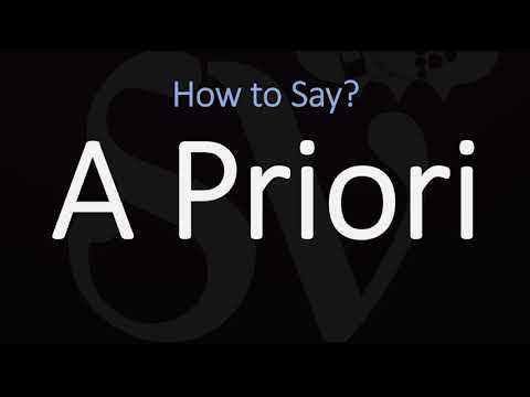 How to Pronounce A Priori? (CORRECTLY)
