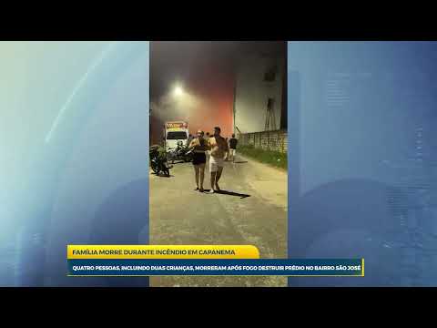 Incêndio de grandes proporções destrói prédio e mata quatro pessoas da mesma família em Capanema