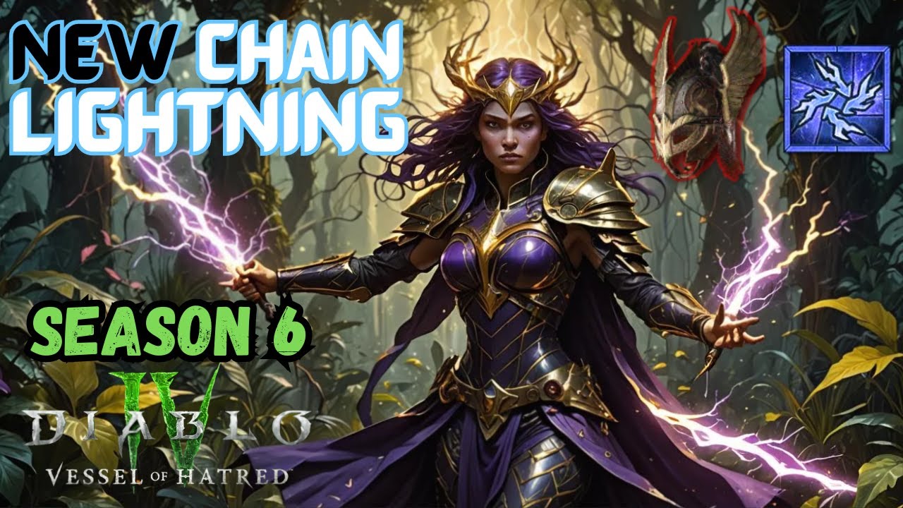 DOMINATE Vessel of Hatred with the NEW Chain Lightning Sorcerer (Diablo 4 Season 6) Build Guide