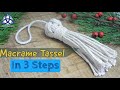 How To Make a Tassel In 3 EASY STEPS | DIY Macrame Wall Hanging Addition - MACRAME MAGIC KNOTS How To Make a Tassel In 3 EASY STEPS | DIY Macrame Wall Hanging Addition
