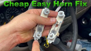 Cheap Easy Fix - Horn Not Working- || Chevy GMC