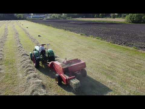 Deutz D50 mit Welger AP 42 Heu pressen - hay baling oldtimer farming - dji mini 2
