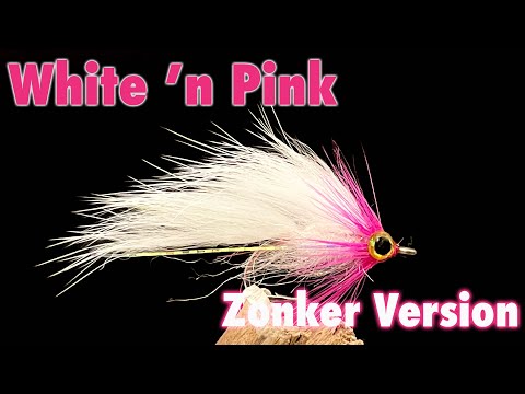 White Pink Zonker Version 🐟 Fluebinding til Havørred Fiskeri 🎣