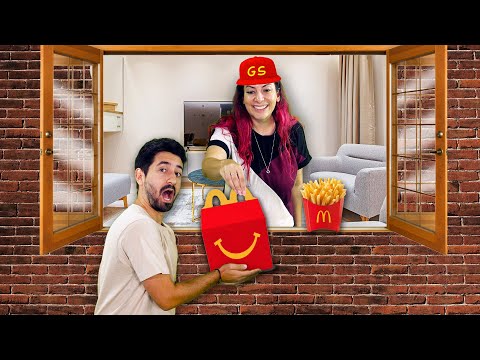 TRANSFORMAMOS NOSSA CASA EM UM DRIVE THRU DO MCDONALD’S | Gabriel e Shirley 2.0