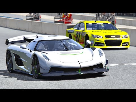 Koenigsegg Jesko vs Nascar 2019 - Laguna Seca