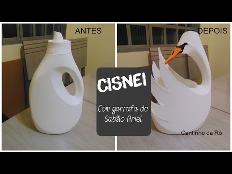 DIY - Cisne Reciclável (de embalagem ariel )