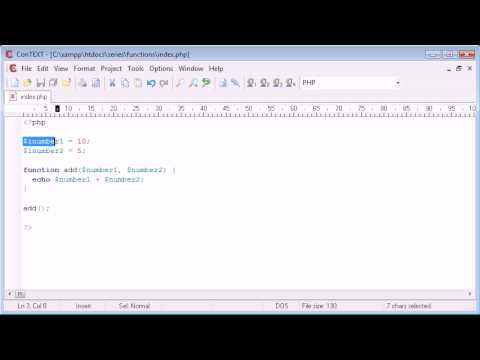 Beginner PHP Tutorial 31 Functions with Arguments