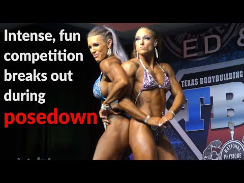 ⭐️ Intense, fun competitiveness breaks out during bodybuilding posedown【4K】