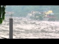 Heavy flow of river Ganga due to flood water in.
