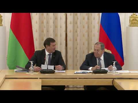 S. Lavrov at a meeting of the boards of the Russian Foreign Ministry and the Belarusian Foreign M...