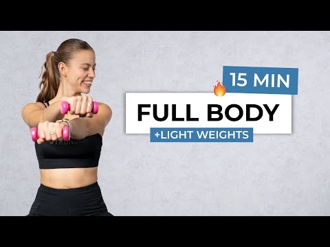 15 MIN FULL BODY WORKOUT WITH LIGHT WEIGHTS | Standing Barre Workout
