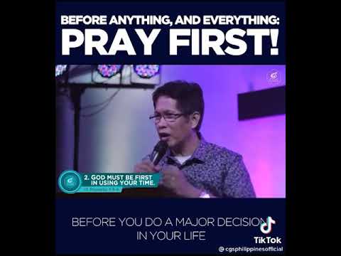 Pray First! Prayer is Powerful - CGS PH