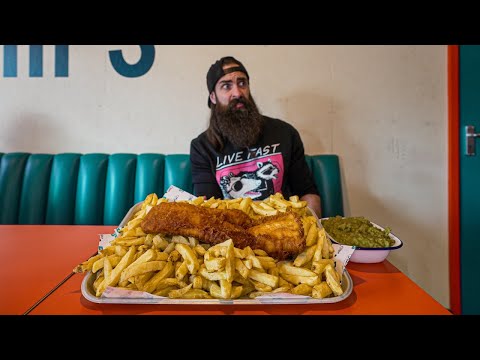 20 MINUTES TO FINISH THIS UNBEATEN FISH & CHIPS CHALLENGE! | BeardMeatsFood