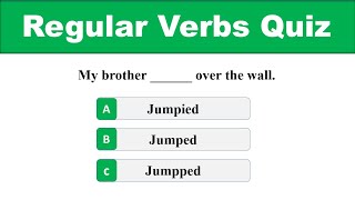 Regular Verbs Quiz I Test your grammar skills!