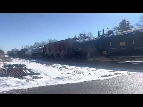 CN 8961 SD70M-2 leads Northbound Freight Train. Trailing Unit EX-CITIRAIL 3975 GE ES44AC.