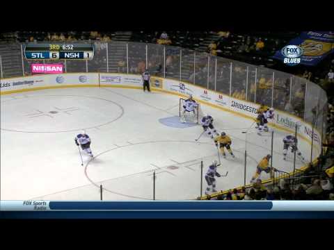 Alex Pietrangelo slapshot goal 6-1 St. Louis Blues vs Nashville Predators 10/26/13 NHL Hockey