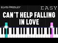 Can T Help Falling In Love Elvis Presley EASY Piano Tutorial