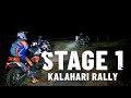 Itchy Boots rides KALAHARI RALLY - Stage 1. TROUBLE EARLY ON!