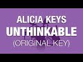 Unthinkable (Alicia Keys) - Original Key Live Instrumental