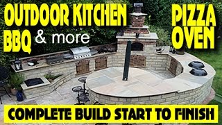 HOW TO BUILD AN OUTDOOR KITCHEN, BBQ, PIZZA OVEN, 14 DAY FULL BUILD