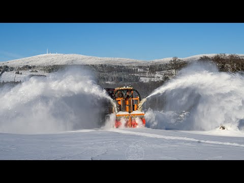 Einsatz der Schneefräse auf der Harzquerbahn. Harzer Schmalspurbahn Hsb 2026