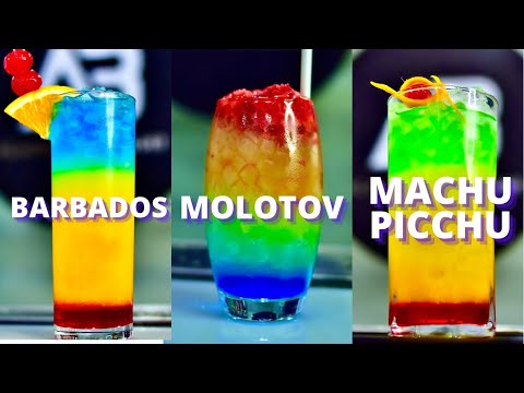 MOST POPULAR COLORFUL COCKTAILS🍹| 4 DIFFERENT DRINKS | Mentor Joglan