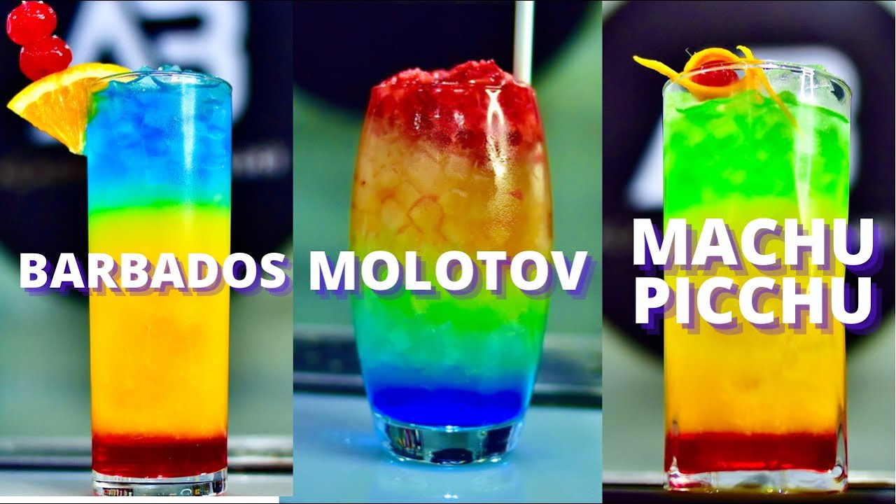 MOST POPULAR COLORFUL COCKTAILS🍹| 4 DIFFERENT DRINKS | Mentor Joglan