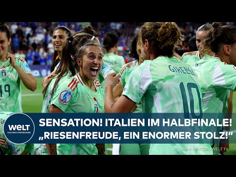 FRAUEN-EM: Italien schlägt Norwegen sensationell! Trainer nach Viertelfinale enorm emotional!