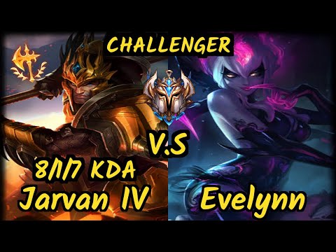 Kirei (JARVAN IV) vs EVELYNN - 8/1/7 KDA JUNGLE CHALLENGER GAMEPLAY - EUW