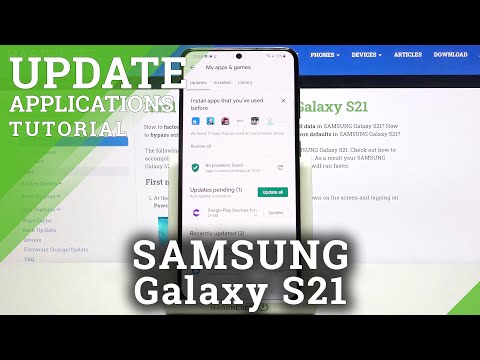 How to Update all Apps on Samsung Galaxy S21 Simultaneusly - Apps Update Settings on Samsung Galaxy