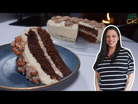 STUNNING vegan coffee walnut cake! Because I needed to eat my feelings