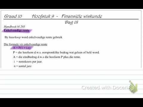 Gr 10 Enkelvoudig en Saamgestelde rente