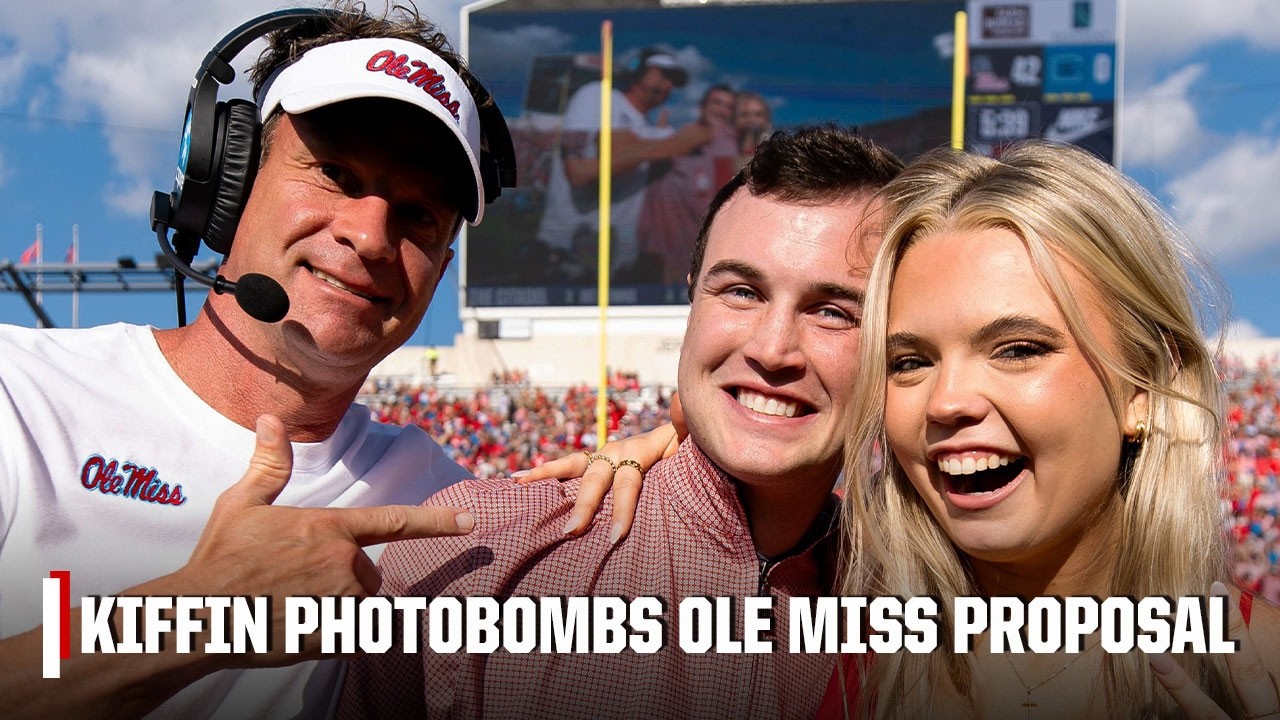 Ole Miss head coach Lane Kiffin crashes couple’s proposal 📸