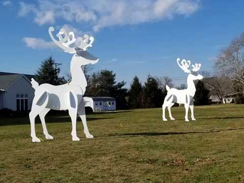 Ginormas White Reindeer Pattern Set