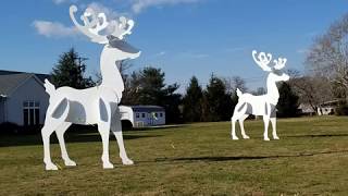GINORMAS White Reindeer Pattern Set