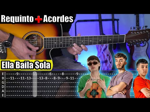 Ella Baila Sola - Eslabón Armado x Peso Pluma - Requinto + Acordes | TABS | Tutorial Guitarra