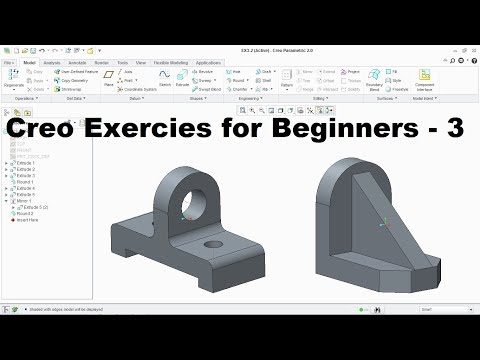 Creo Practice Exercises for Beginners 1 Creo Sketcher Exercise Creo Basics Tutorial