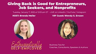 Giving Back is Good for Entrepreneurs, Job Seekers, and Nonprofits