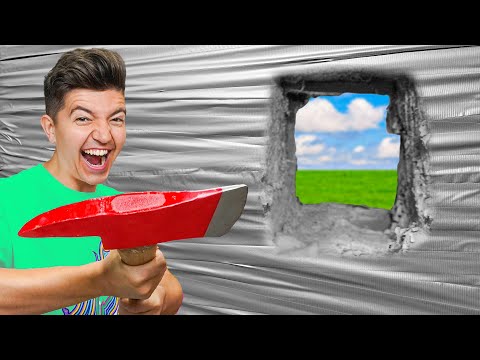 ESCAPING 100 Layers of DUCT TAPE vs LEGO! *trapped*