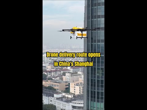 Drone delivery route opens in China's Shanghai